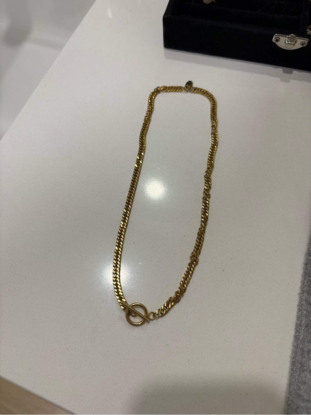 Gold-Plated Chain Necklace Twenty Compass